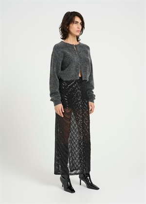 Glira hw long skirt Sort Sequins Gestuz 